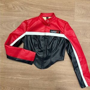 Women's Red and Black Jacket